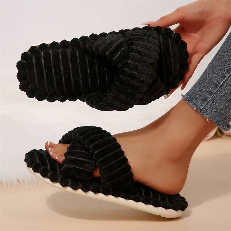 Casual Comfortable Memory Foam House Slides For Women