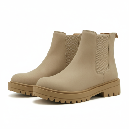 Low Zip Up Lug Sole Shoe