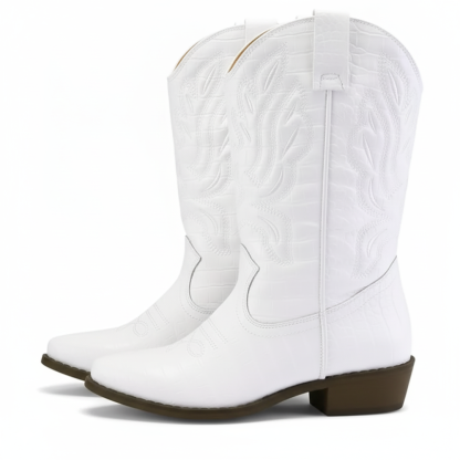 Embroidered Pointed Boots