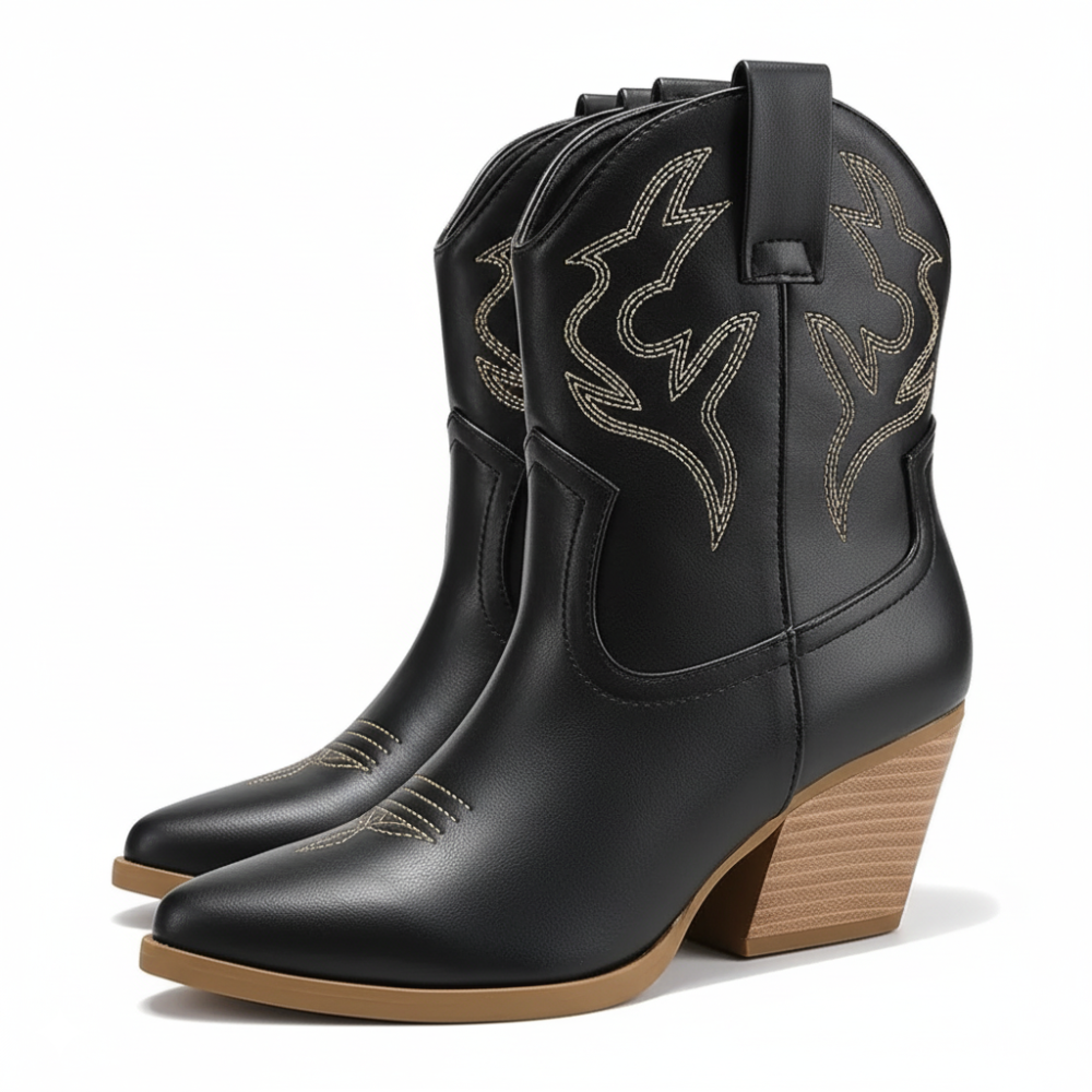 Stitched Pointed Boots