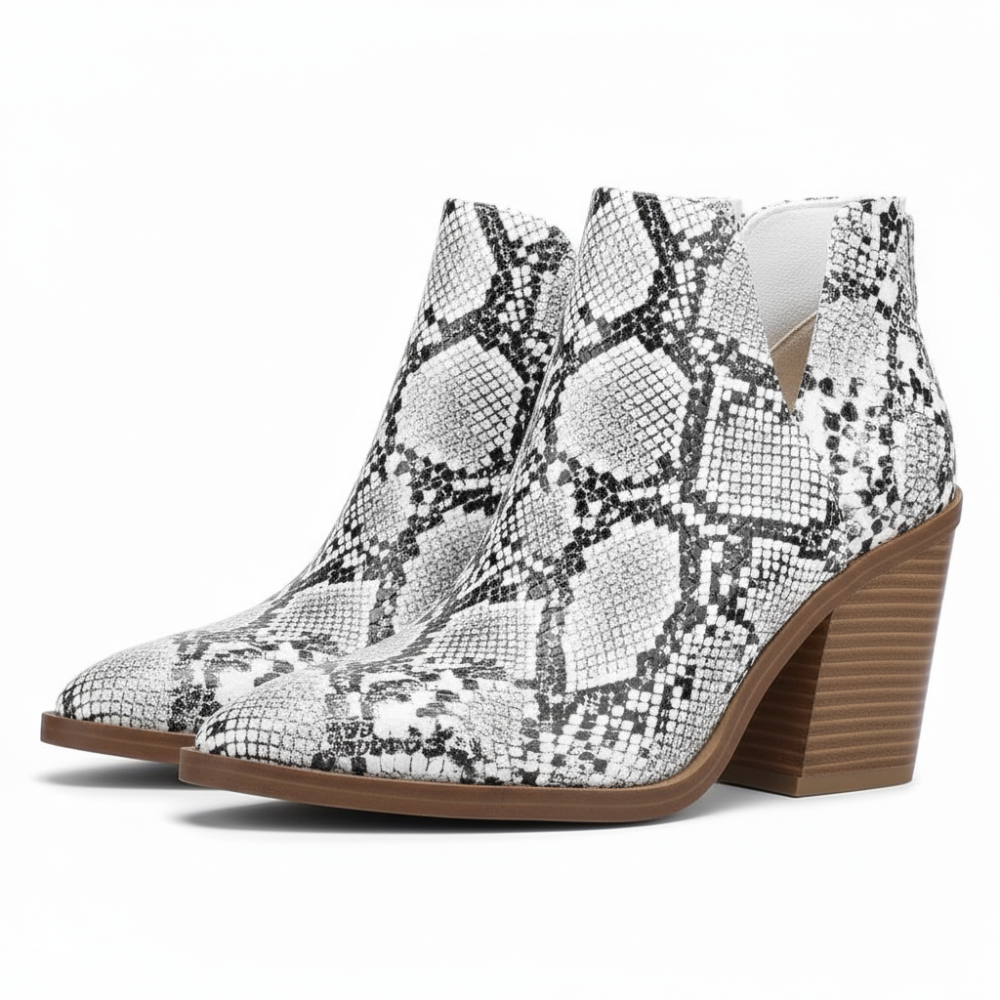 Pointed Patterned Boots
