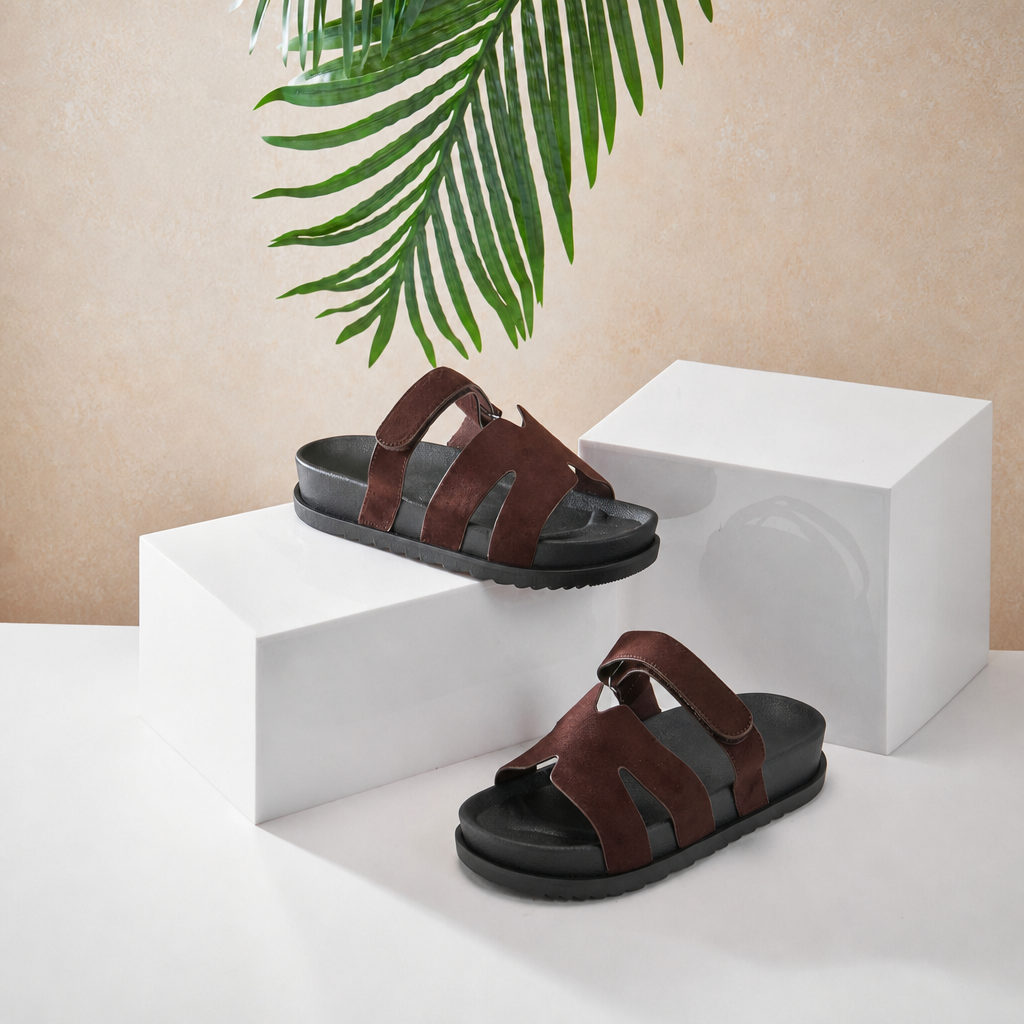 Casual Double Strap Flat Sandals For Summer