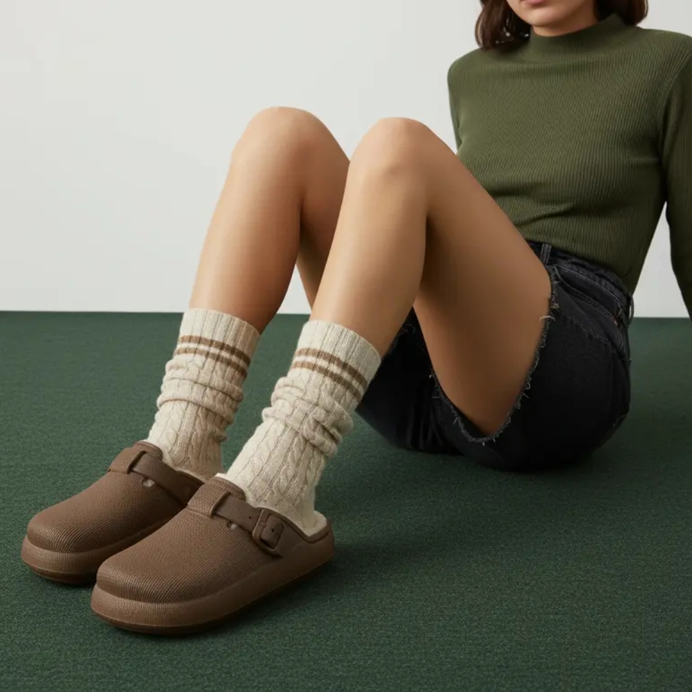 Women's Fable Fur Cozy Cloud Clogs - Soft and Squishy Pillow Slide Shearling Mules for Women