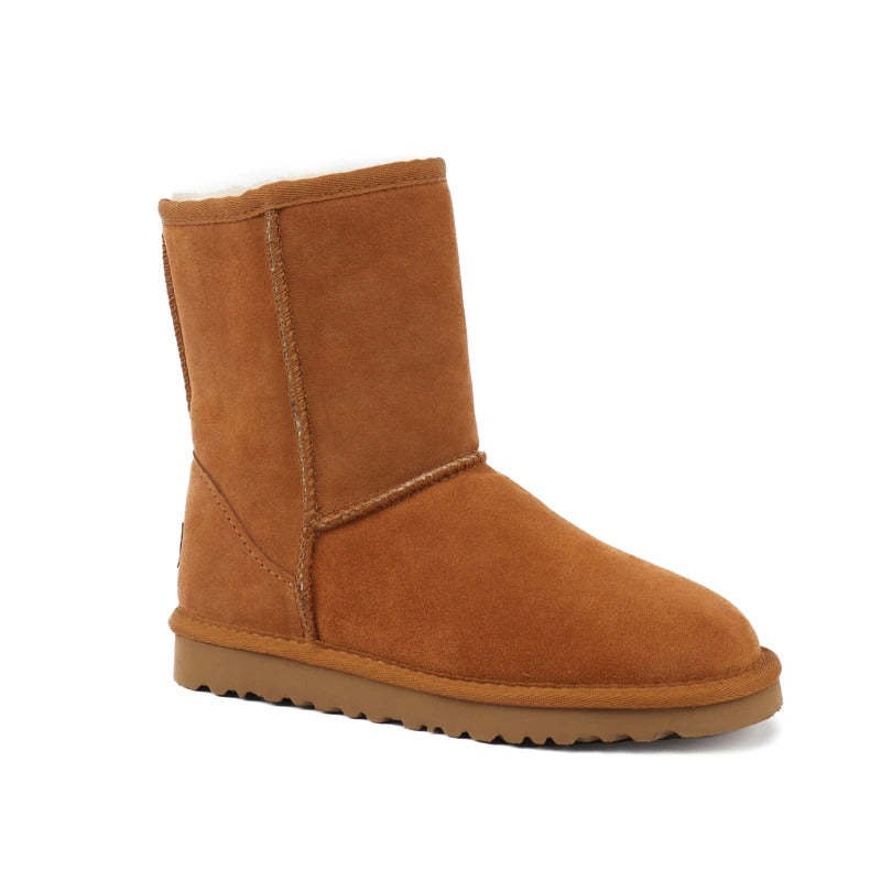 Ankle Winter Suede Snow Boots - Comfy Platform Shoes