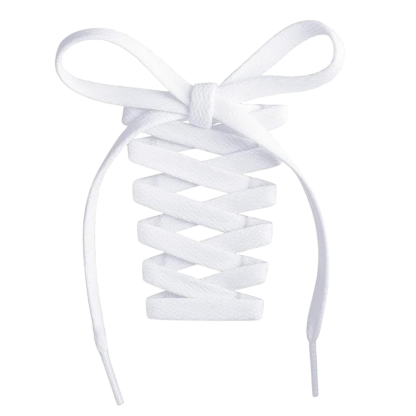 Pair of 2 Flat Shoelaces for Sneakers