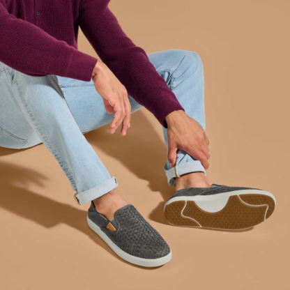 Comfortable Leather Slip On Fashion Sneakers