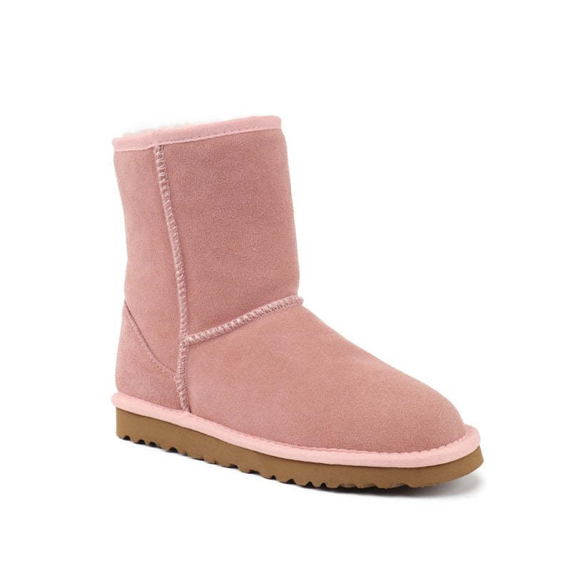 Ankle Winter Suede Snow Boots - Comfy Platform Shoes