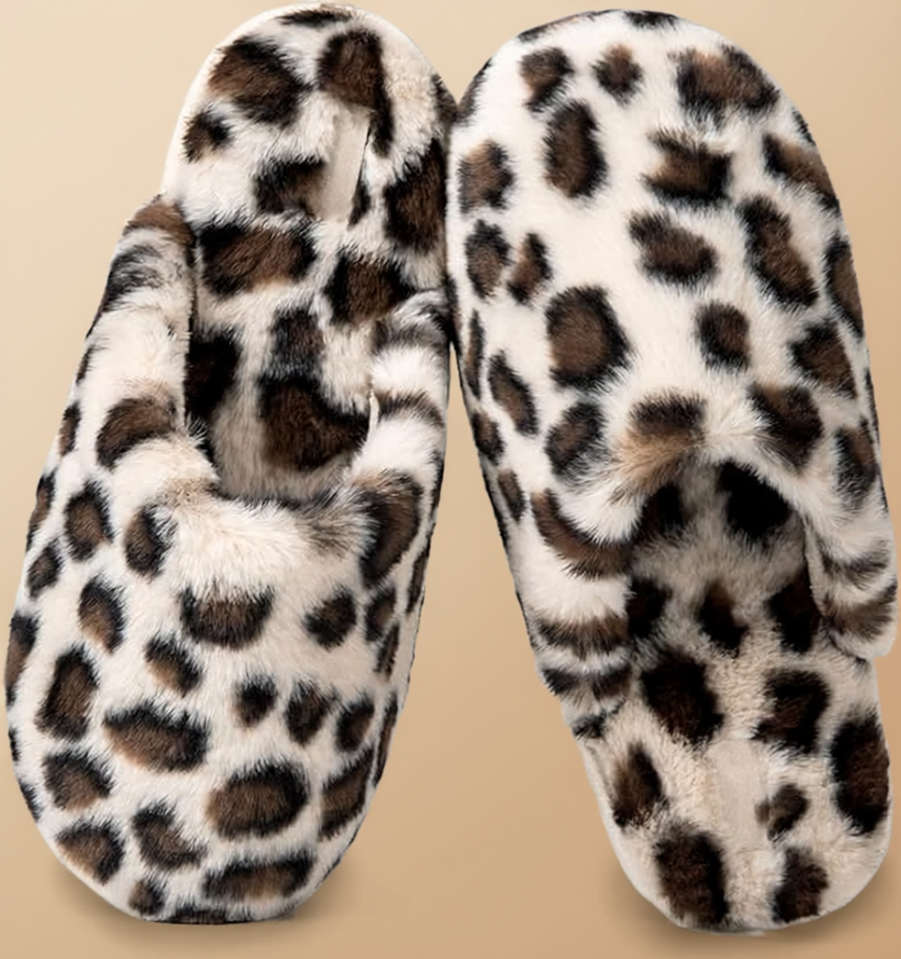 Women Soft Fuzzy Scuff Slippers With Memory Foam
