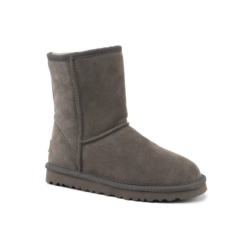 Ankle Winter Suede Snow Boots - Comfy Platform Shoes