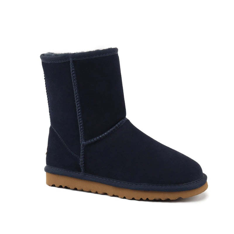 Ankle Winter Suede Snow Boots - Comfy Platform Shoes