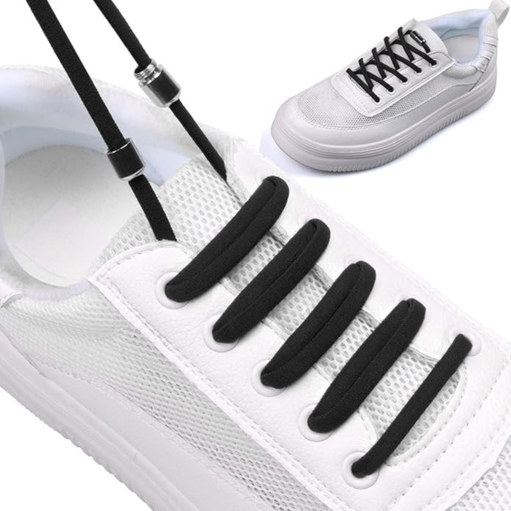 Half Round No Tie Elastic Stretch Tieless Shoelaces