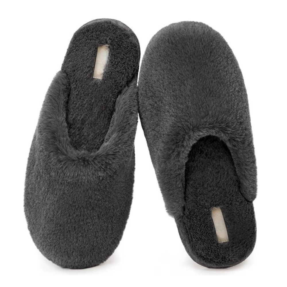Comfy Women’s Fuzzy Memory Foam Scuff Slippers