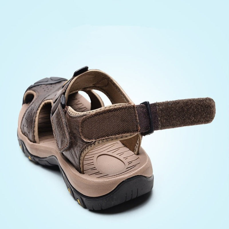 Men's Solid Sandals - Comfy Platform Shoes