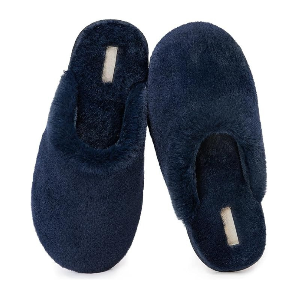 Comfy Women’s Fuzzy Memory Foam Scuff Slippers