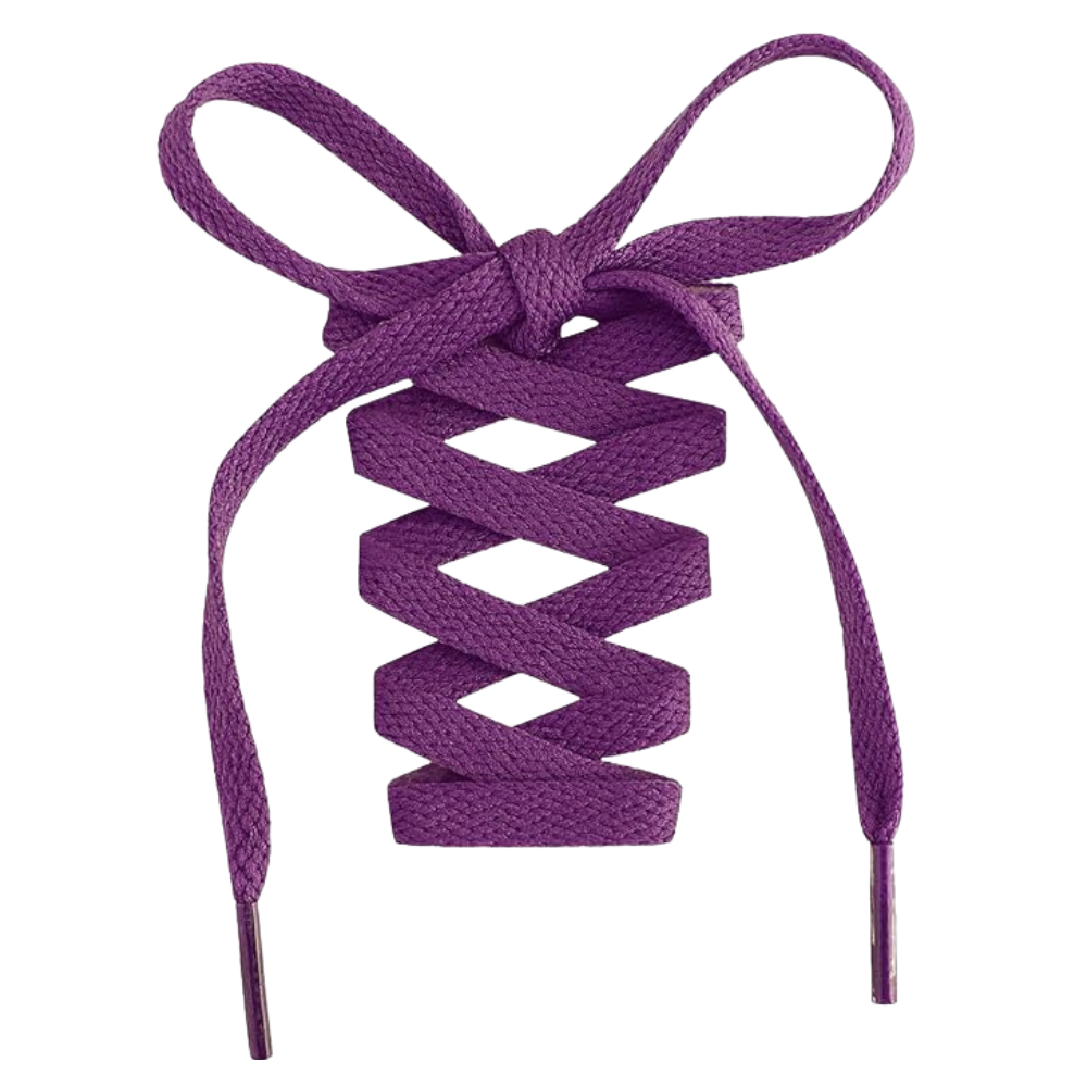 Pair of 2 Flat Shoelaces for Sneakers