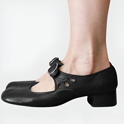 Vintage Buckle Sandals With Adjustable Strap And Rubber Outsole