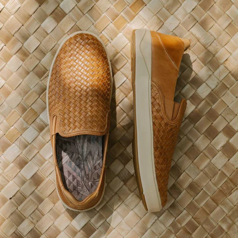 Comfortable Leather Slip On Fashion Sneakers