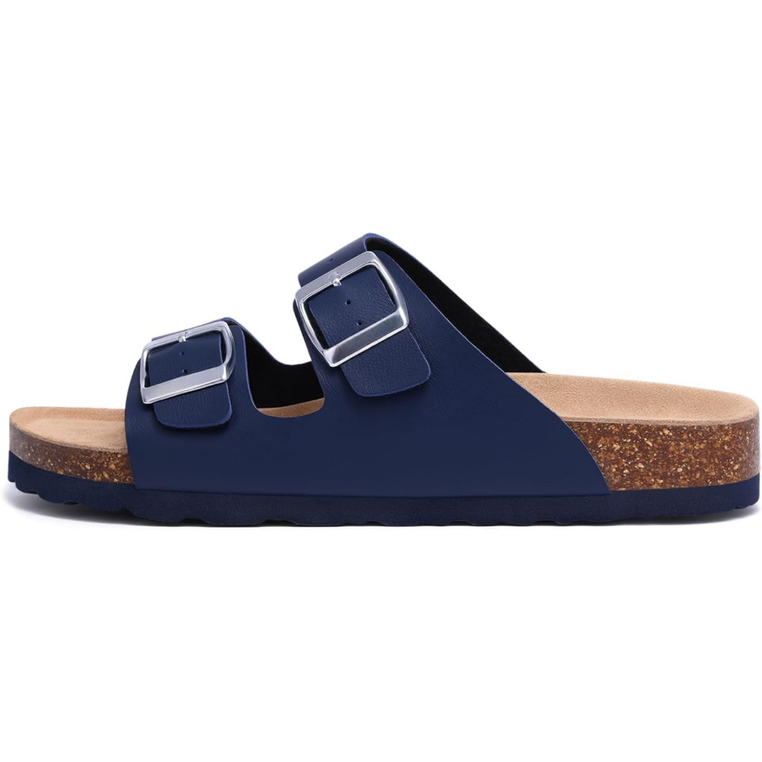 Cork Foot bed Arch Support Slide Sandal With Adjustable Buckle for Men And Women