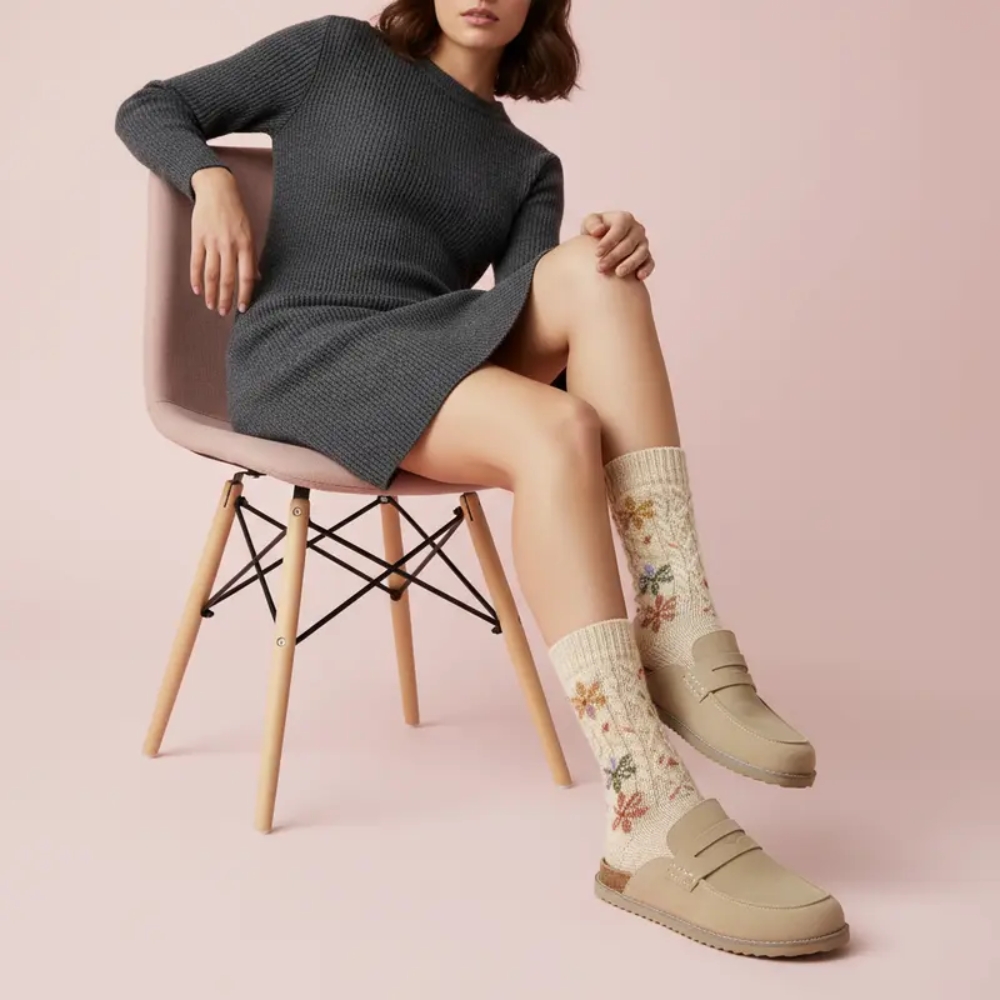 Women's Zola Suede Clog – Slip-On Genuine Suede Penny Loafer with Memory Foam, Cork Footbed & Flexible Outsole