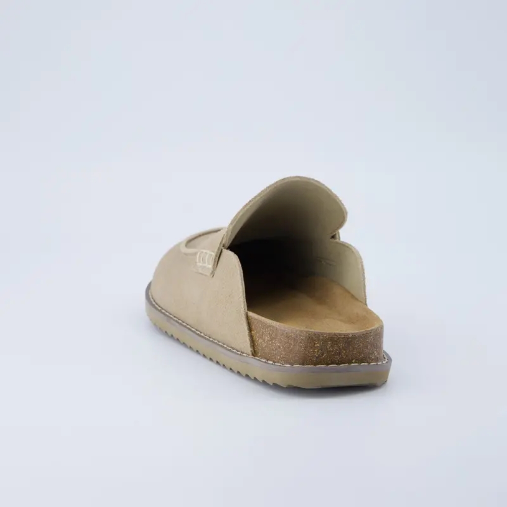 Women's Zola Suede Clog – Slip-On Genuine Suede Penny Loafer with Memory Foam, Cork Footbed & Flexible Outsole