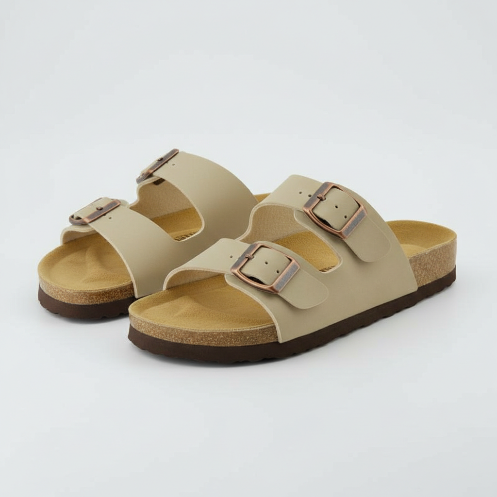 Lane Cork Footbed Sandal With Adjustable Buckles For Women