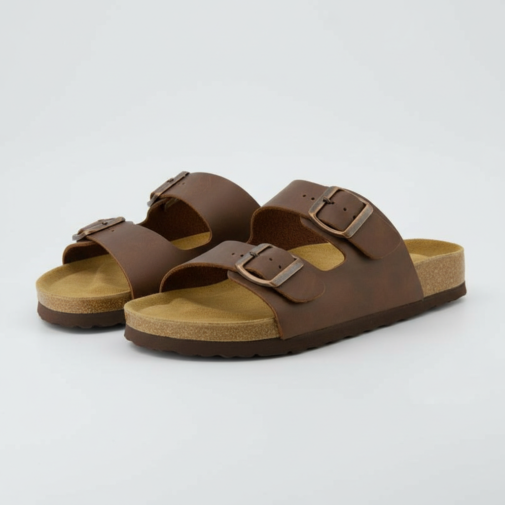 Lane Cork Footbed Sandal With Adjustable Buckles For Women