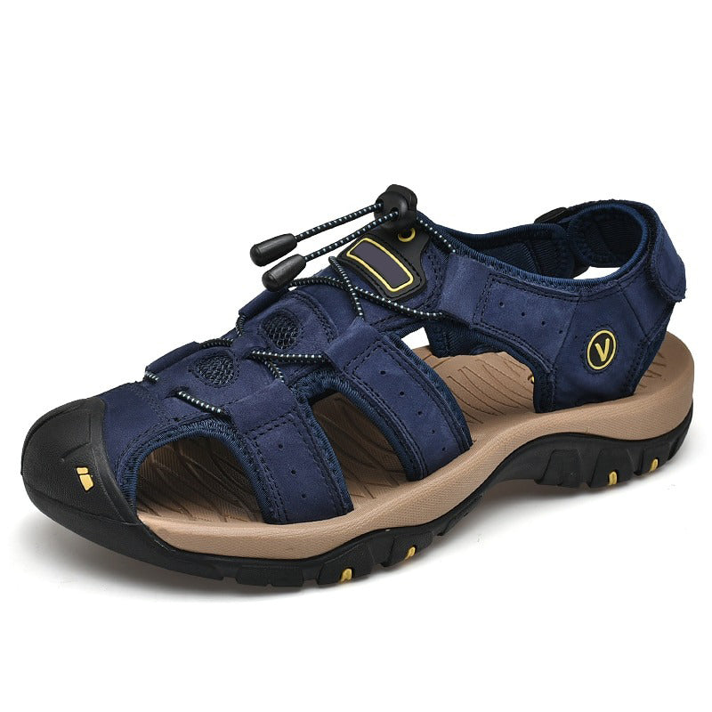 Men's Solid Sandals - Comfy Platform Shoes