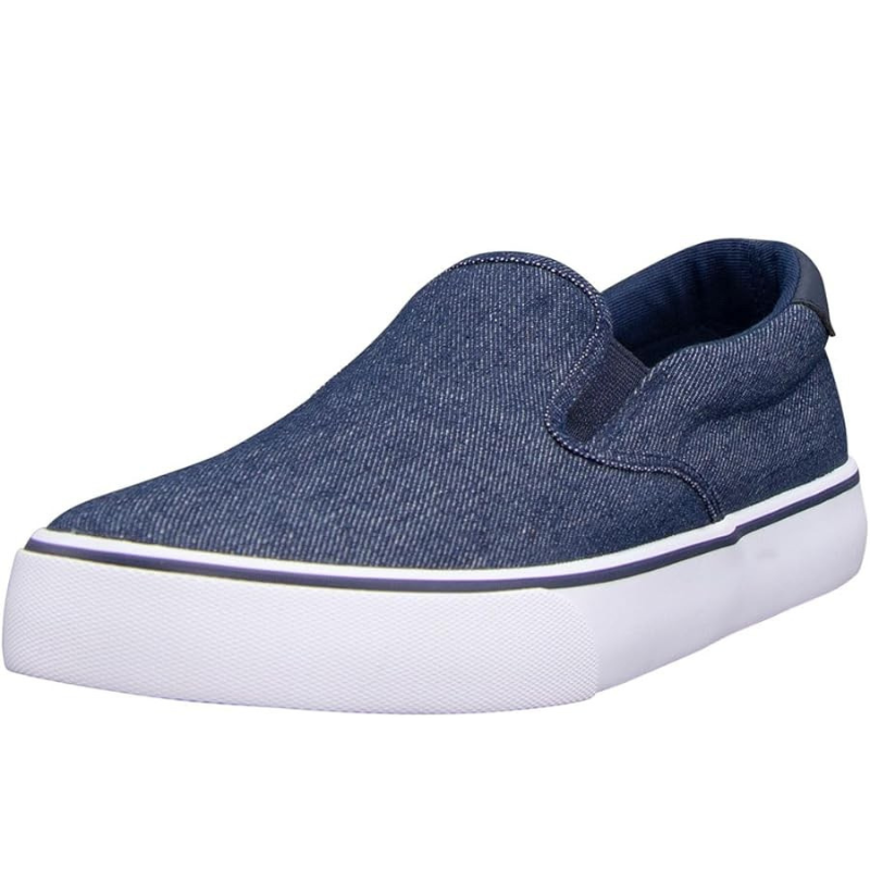 Slip On Canvas Sneakers With Flexible Sole - Comfy Platform Shoes