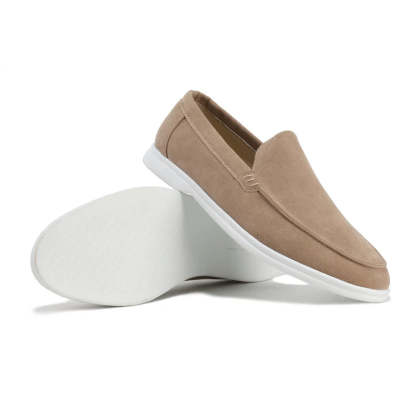 Casual Suede Loafers - Comfy Platform Shoes