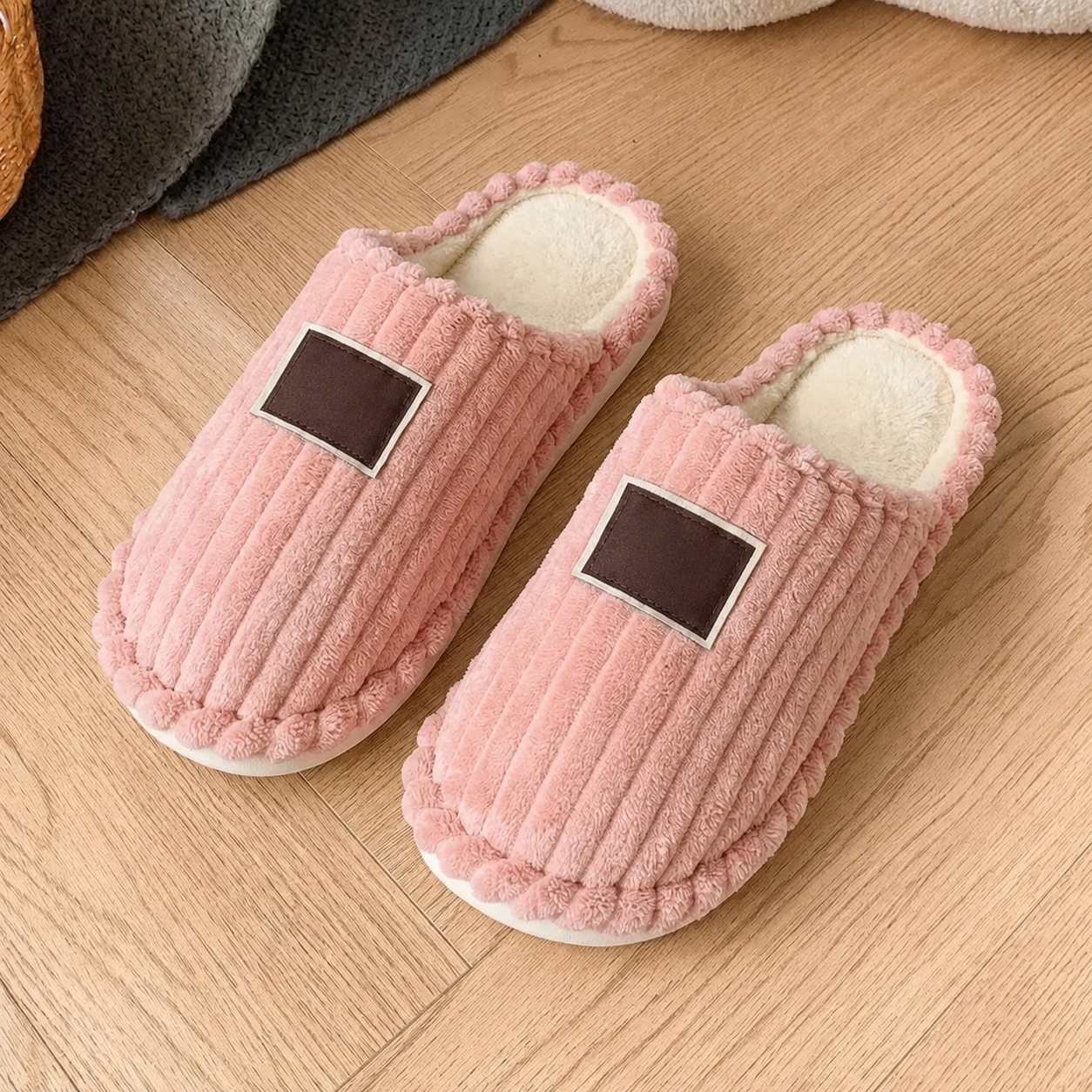 Thick Sole Indoor Outdoor Fur Slippers For Women