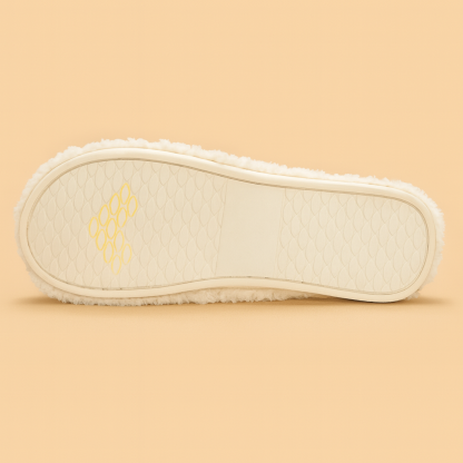 Women Fuzzy Memory Foam Cross Band Cozy Slipper