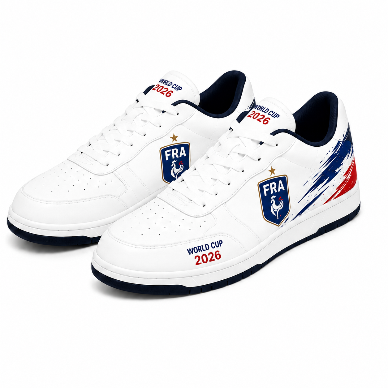 World Cup 2026 France Football Fan Printed Shoes