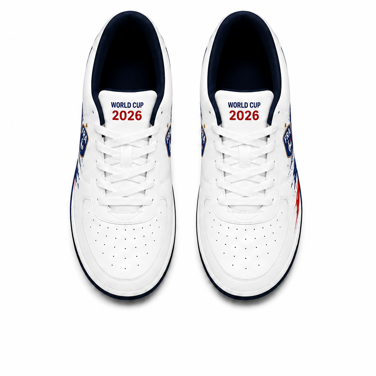 World Cup 2026 France Football Fan Printed Shoes