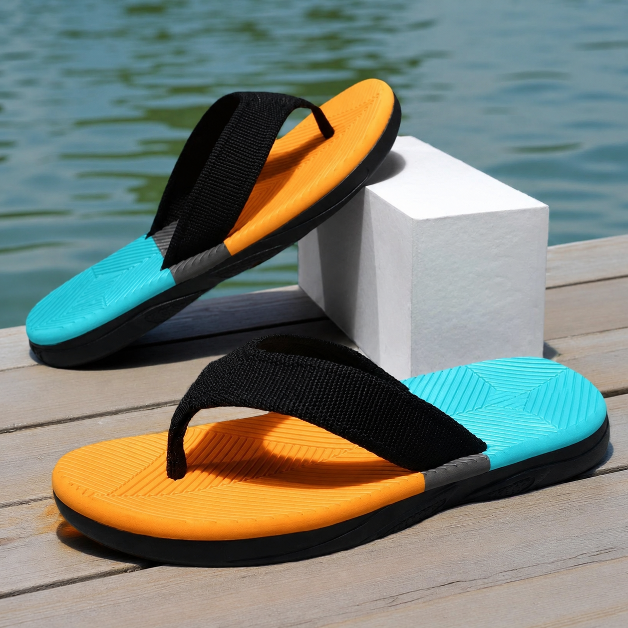 Casual Lightweight Quick Dry Cushioned Insole Wide Fit Slippers For Men