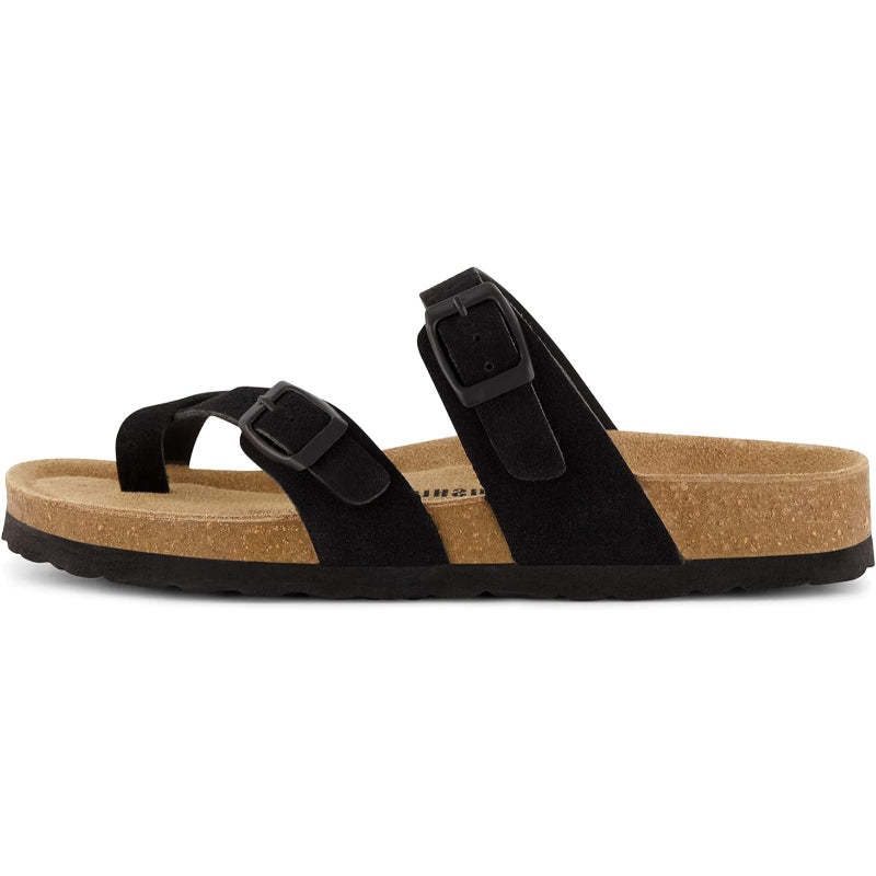 Cork Footbed Comfy Sandals - Comfy Platform Shoes