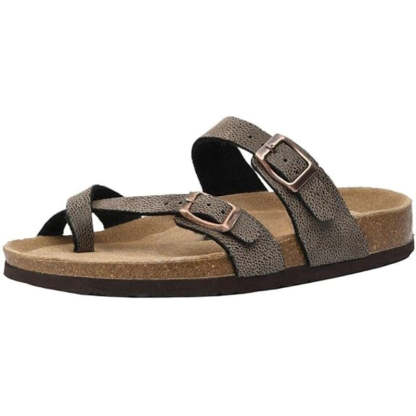 Cork Footbed Comfy Sandals - Comfy Platform Shoes