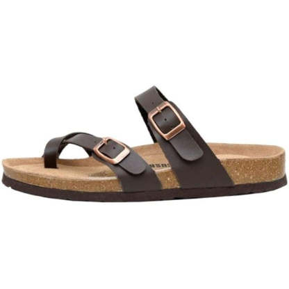 Cork Footbed Comfy Sandals - Comfy Platform Shoes