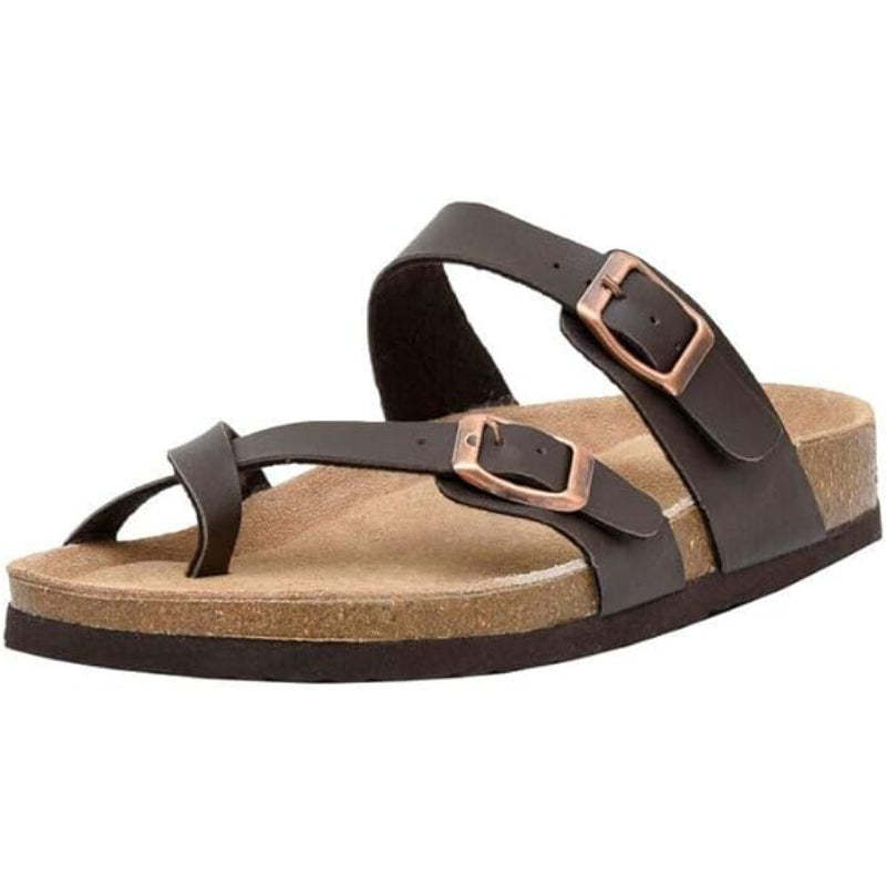 Cork Footbed Comfy Sandals - Comfy Platform Shoes