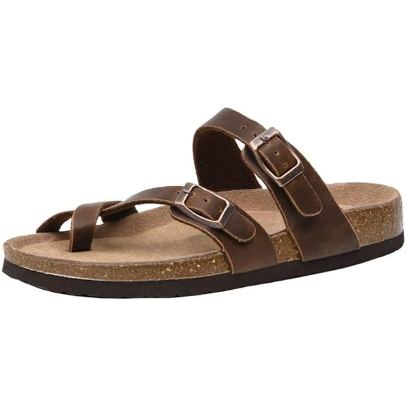 Cork Footbed Comfy Sandals - Comfy Platform Shoes