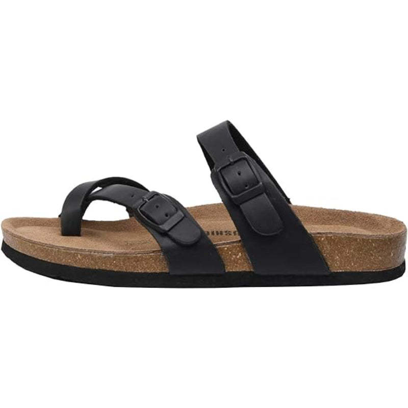 Cork Footbed Comfy Sandals - Comfy Platform Shoes