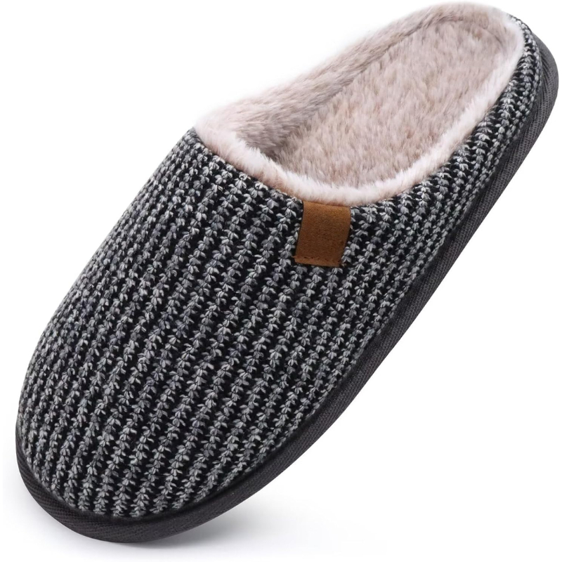 Cozy Memory Plush Scuff Slippers Slip