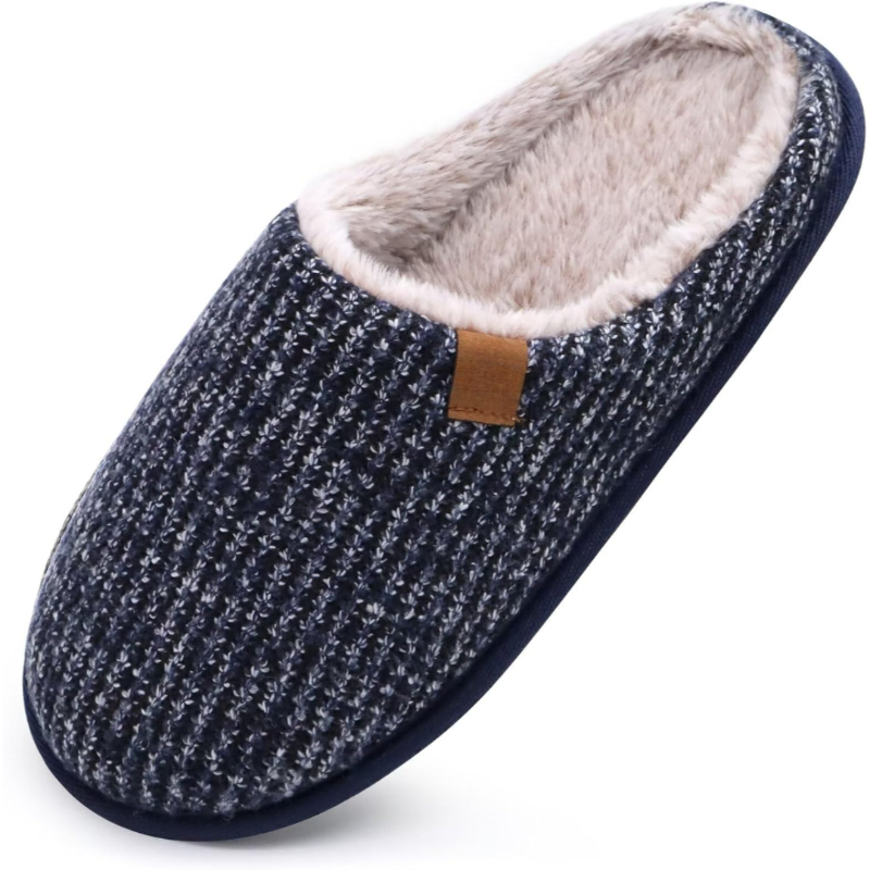 Cozy Memory Plush Scuff Slippers Slip
