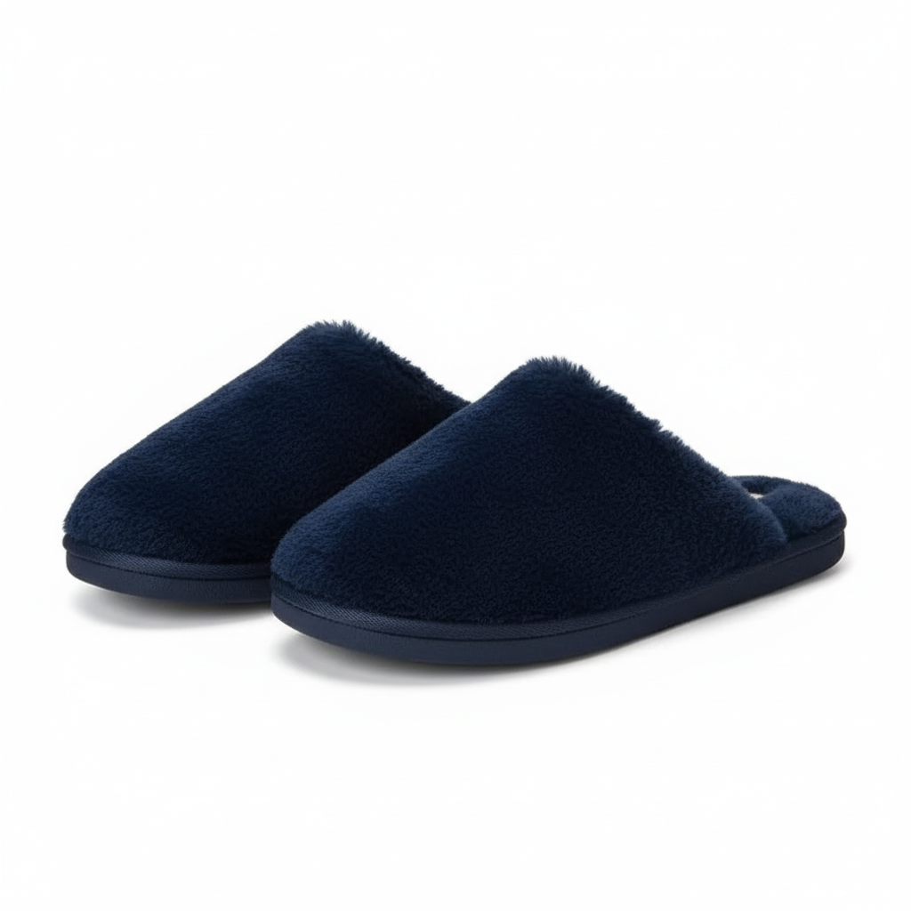 Comfy Women Fuzzy Memory Foam Scuff Slippers
