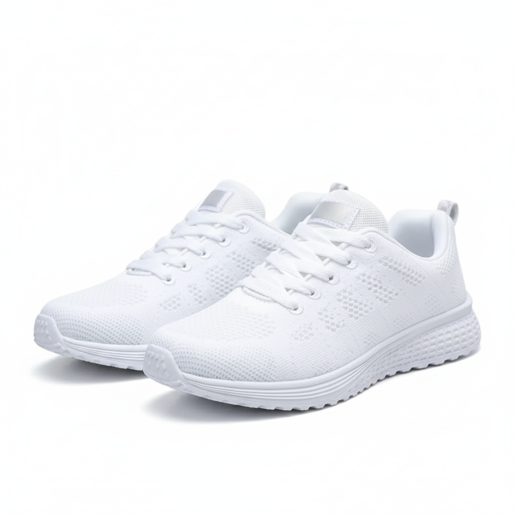 Lace-Up Mesh Walking Shoes