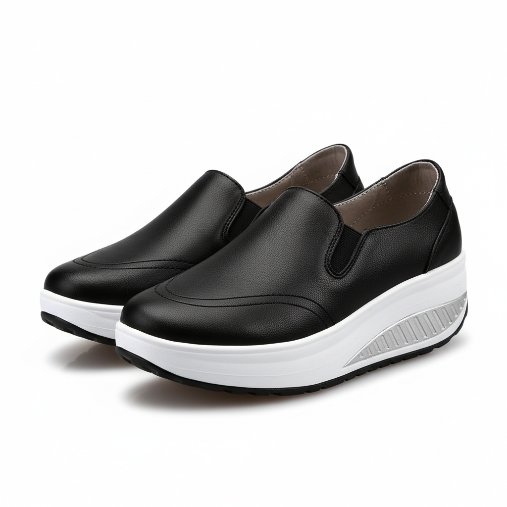 Comfy Slip-On Matte Platform Shoes
