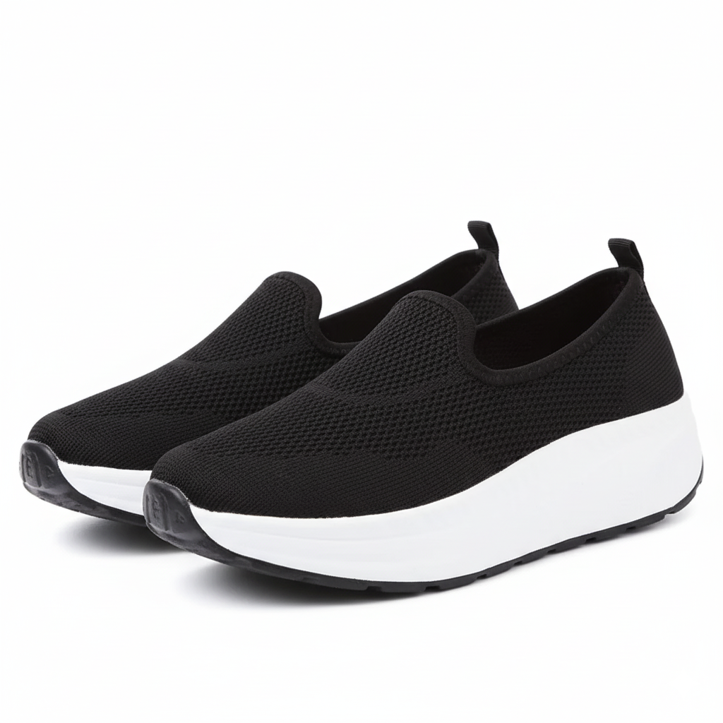 Comfy Slip-On Double Mesh Platform Shoes