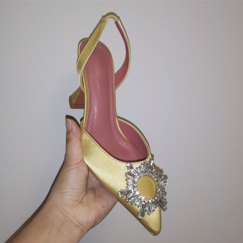 Comfortable Triangle Heeled Sandals - Comfy Platform Shoes