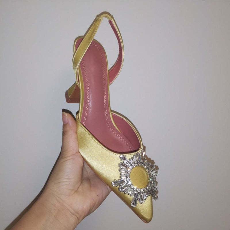 Comfortable Triangle Heeled Sandals - Comfy Platform Shoes