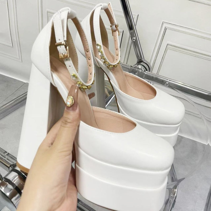 High Heels Party Sandals - Comfy Platform Shoes