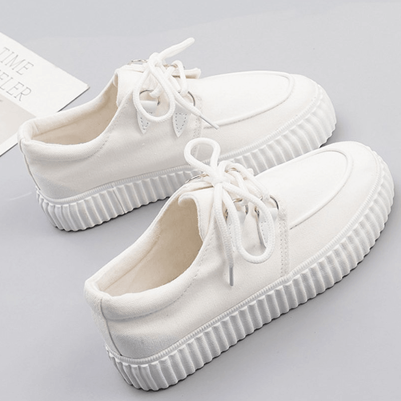 Comfy Lace-Up Platform Shoes - Comfy Platform Shoes